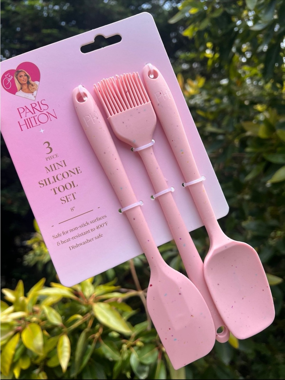Paris Hilton Pink Mini Silicone Tool Set 3pcs